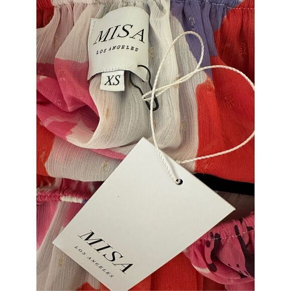 Misa Los Angeles Devon Floral Off the Shoulder Dress Size XS - Picture 7 of 9